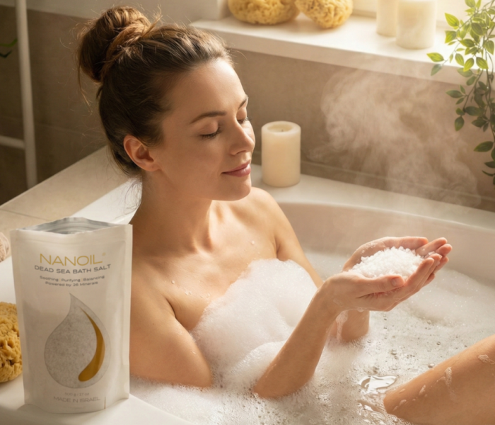 Luonnon puhtaus kiteissä – Nanoil Dead Sea Bath Salt